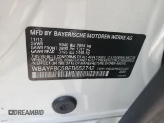 2014 BMW 7 Series ALPINA B7 xDrive с VIN WBAYF8C58ED652742, выставлен на аукционе Copart как лот 60919225 с пробегом 79 560 миль миль и Списание • Salvage title. История ставок и продаж доступна на DreamBid. Изображение 12.