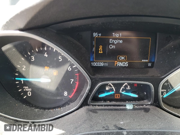 2017 Ford Escape S with VIN 1FMCU0F73HUC92829, listed as a Copart auction lot 61669875 with 100,339 mi miles and Salvage title. Bid and sale history available at DreamBid. Image 9.