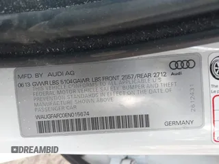 2014 Audi A6 Premium Plus with VIN WAUGFAFC0EN015674, listed as a IAAI auction lot 41879910 with 142,398 mi miles and . Bid and sale history available at DreamBid. Image 9.