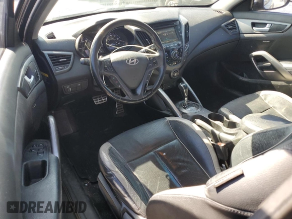 2015 Hyundai Veloster Turbo with VIN KMHTC6AE7FU221433, listed as a Copart auction lot 51491405 with 108,801 mi miles and Salvage Title. Bid and sale history available at carsss.com. Image 8.