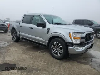 2021 Ford F-150 XL with VIN 1FTEW1C8XMKE55072, listed as a Copart auction lot 46501685 with 82,833 mi miles and Salvage title. Bid and sale history available at DreamBid. Image 4.