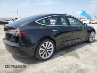 2018 Tesla Model 3 Long Range Battery with VIN 5YJ3E1EA6JF176429, listed as a Copart auction lot 53272005 with 46,243 mi miles and Salvage Title. Bid and sale history available at DreamBid. Image 3.