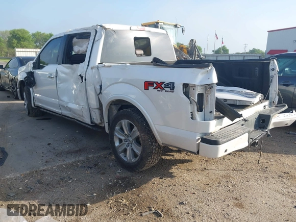 2017 Ford F-150 XL with VIN 1FTEW1EG4HFB21056, listed as a IAAI auction lot 41874618 with 135,601 mi miles. Bid and sale history available at carsss.com. Image 3.