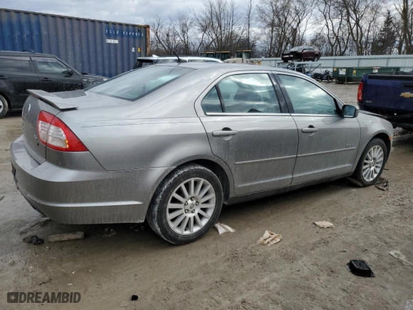 2008 Mercury Milan Premier with VIN 3MEHM081X8R609448, listed as a Copart auction lot 46662215 with 100,166 mi miles and Clean Title. Bid and sale history available at carsss.com. Image 3.