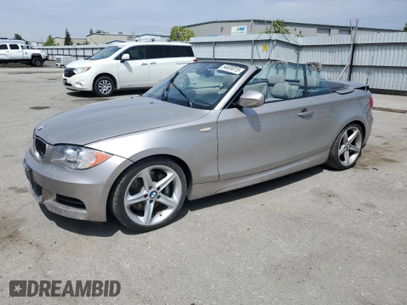 2010 BMW 1 Series 135i with VIN WBAUN9C55AVK41973, listed as a Copart auction lot 54609015 with 144,685 mi miles and Salvage Title. Bid and sale history available at carsss.com. Image 1.