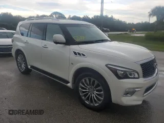 2015 Infiniti QX80 with VIN JN8AZ2NF9F9570610, listed as a Copart auction lot 74380164 with 0 mi miles and Non Repairable. Bid and sale history available at carsss.com. Image 4.