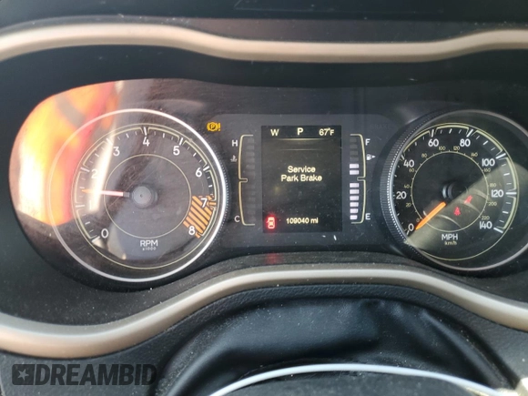 2015 Jeep Cherokee North with VIN 1C4PJMCS0FW565466, listed as a Copart auction lot 46476615 with 109,040 mi miles and Salvage Title. Bid and sale history available at carsss.com. Image 9.