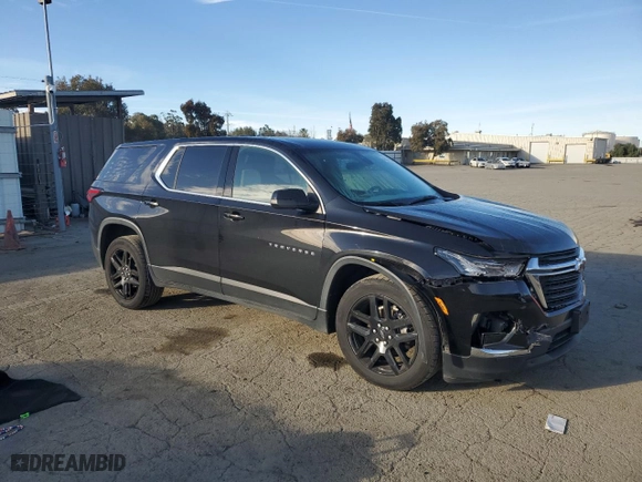 2022 Chevrolet Traverse LS with VIN 1GNERFKW7NJ128860, listed as a Copart auction lot 46322455 with 45,849 mi miles and Salvage Title. Bid and sale history available at carsss.com. Image 4.