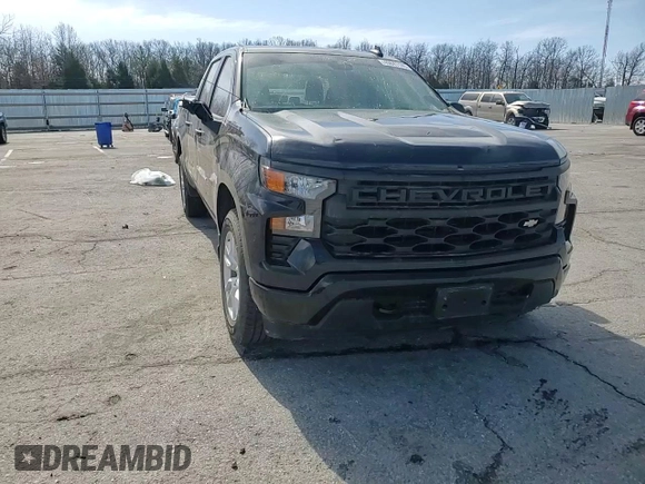 2023 Chevrolet Silverado 1500 Custom with VIN 1GCPDBEK3PZ171808, listed as a Copart auction lot 49841145 with 22,549 mi miles and Salvage Title. Bid and sale history available at DreamBid. Image 10.