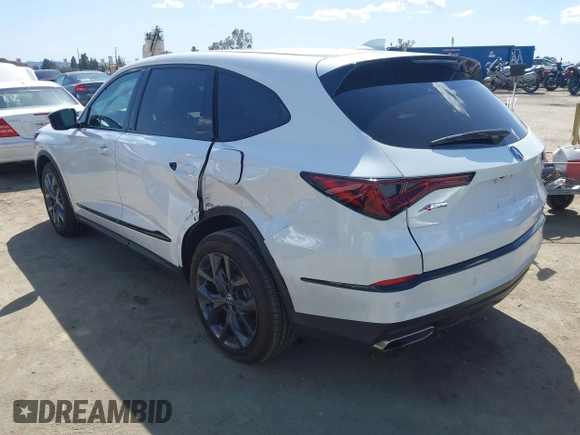 2023 Acura MDX w/A-Spec Package with VIN 5J8YE1H06PL038194, listed as a IAAI auction lot 41966274 with 13,998 mi miles. Bid and sale history available at carsss.com. Image 3.