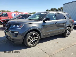2018 Ford Explorer Sport with VIN 1FM5K8GT4JGC07574, listed as a Copart auction lot 72860404 with 18,563 mi miles and Salvage title. Bid and sale history available at DreamBid. Image 1.