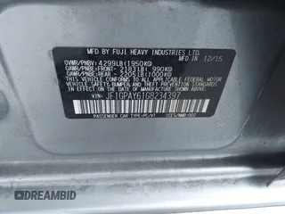 2016 Subaru Impreza Special Sports Limited с VIN JF1GPAY61G8234397, выставлен на аукционе IAAI как лот 42462642 с пробегом 83 257 миль миль и . История ставок и продаж доступна на DreamBid. Изображение 9.