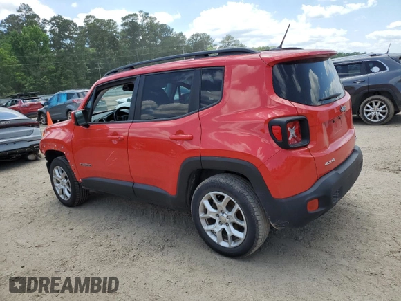 2017 Jeep Renegade Latitude with VIN ZACCJBBB9HPF93903, listed as a Copart auction lot 56180255 with 89,090 mi miles and Salvage title. Bid and sale history available at DreamBid. Image 2.