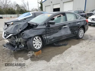 2018 Nissan Sentra S with VIN 3N1AB7AP4JY313730, listed as a Copart auction lot 44554575 with 186,111 mi miles and Salvage Title. Bid and sale history available at carsss.com. Image 1.
