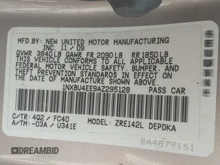 2010 Toyota Corolla with VIN 1NXBU4EE9AZ295128, listed as a IAAI auction lot 42118631 with 197,839 mi miles. Bid and sale history available at carsss.com. Image 9.