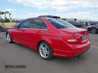 2013 Mercedes-Benz C-Class C 250 Sport with VIN WDDGF4HB0DA807120, listed as a IAAI auction lot 42041982 with 132,810 mi miles. Bid and sale history available at carsss.com. Image 3.