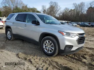 2021 Chevrolet Traverse LS with VIN 1GNEVFKW3MJ104372, listed as a Copart auction lot 49183435 with 51,853 mi miles and Salvage Title. Bid and sale history available at carsss.com. Image 4.
