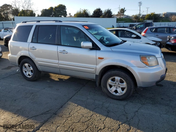 2008 Honda Pilot VP with VIN 5FNYF28228B023909, listed as a Copart auction lot 44814625 with 129,628 mi miles and Salvage Title. Bid and sale history available at carsss.com. Image 4.