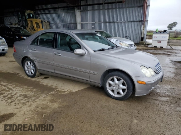 2003 Mercedes-Benz C 240 with VIN WDBRF61J73F423349, listed as a Copart auction lot 46162755 with 182,394 mi miles and Salvage title. Bid and sale history available at DreamBid. Image 4.