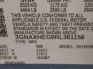 2024 Chevrolet Equinox LS with VIN 3GNAXHEG9RL361156, listed as a IAAI auction lot 42031918 with 10,957 mi miles and . Bid and sale history available at DreamBid. Image 9.