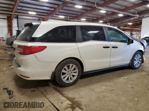 2018 Honda Odyssey LX with VIN 5FNRL6H26JB026483, listed as a Copart auction lot 43139325 with 45,364 mi miles and Clean Title. Bid and sale history available at carsss.com. Image 3.