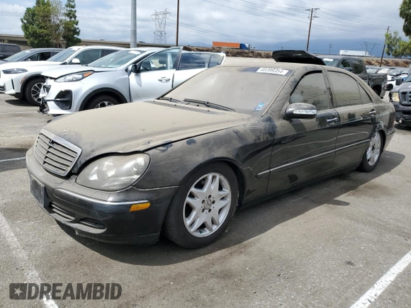 2003 Mercedes-Benz S-Class 4.3L with VIN WDBNG70J63A345310, listed as a Copart auction lot 68399354 with 154,520 mi miles and Clean Title. Bid and sale history available at carsss.com. Image 1.