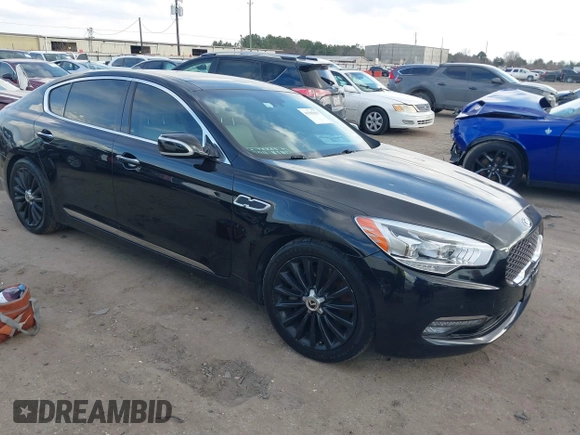 2015 Kia K900 Luxury with VIN KNALW4D46F6021230, listed as a IAAI auction lot 41505617 with 87,784 mi miles. Bid and sale history available at carsss.com. Image 1.