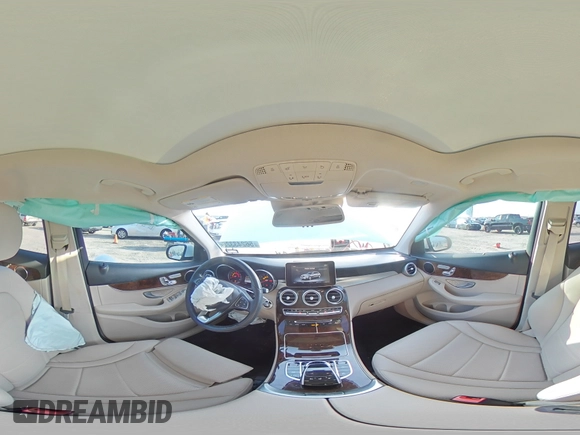 2019 Mercedes-Benz GLC 300 with VIN WDC0G4JBXKV130967, listed as a Copart auction lot 56243325 with Not provided miles and Salvage title. Bid and sale history available at DreamBid. Image 16.