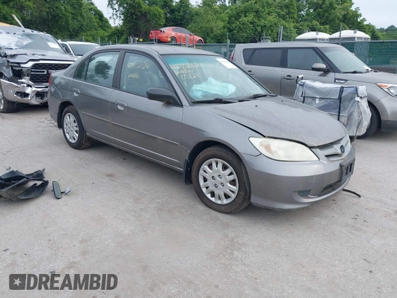 2005 Honda Civic LX z VIN 2HGES16555H633462, wystawiony jako IAAI lot #42352824 z przebiegiem 200 091 mil mil oraz . Historia ofert i sprzedaży dostępna na DreamBid. Obrazek 1.