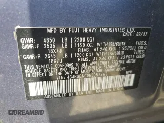 2017 Subaru Outback Limited with VIN 4S4BSENC0H3357963, listed as a Copart auction lot 54601345 with 69,455 mi miles and Salvage title. Bid and sale history available at DreamBid. Image 13.