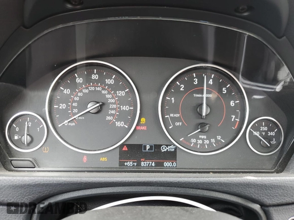 2016 BMW 3 Series 328i with VIN WBA8E9G53GNU29606, listed as a Copart auction lot 53123685 with 83,774 mi miles and Salvage Title. Bid and sale history available at carsss.com. Image 9.