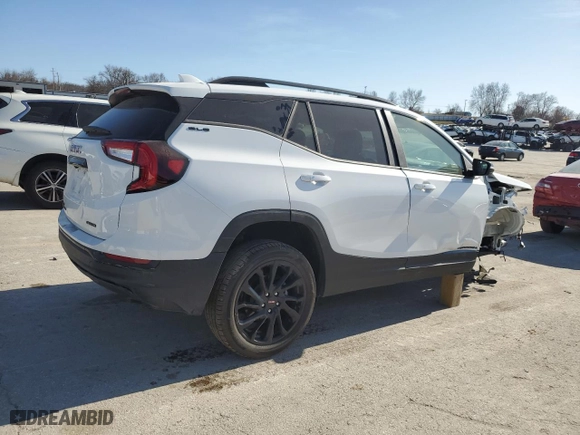 2024 GMC Terrain SLE with VIN 3GKALTEG7RL387461, listed as a Copart auction lot 47304145 with 4,338 mi miles and Salvage Title. Bid and sale history available at carsss.com. Image 3.