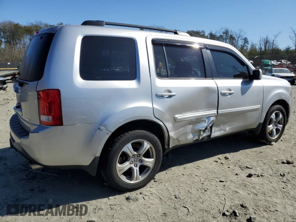 2013 Honda Pilot EX-L with VIN 5FNYF4H50DB502958, listed as a Copart auction lot 47458975 with 112,827 mi miles and Salvage Title. Bid and sale history available at carsss.com. Image 3.
