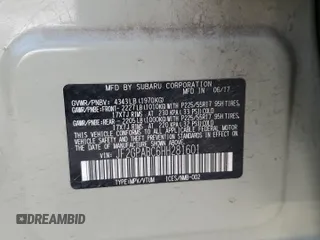 2017 Subaru Crosstrek Premium z VIN JF2GPABC6HH281601, wystawiony jako Copart lot #58890925 z przebiegiem 141 945 mil mil oraz Szkoda całkowita • Salvage title. Historia ofert i sprzedaży dostępna na DreamBid. Obrazek 14.