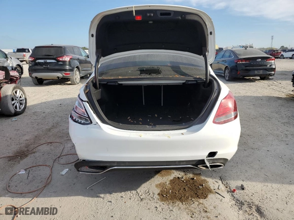 2017 Mercedes-Benz C-Class C 300 with VIN 55SWF4JB4HU191370, listed as a Copart auction lot 48983495 with 0 mi miles and Non Repairable. Bid and sale history available at carsss.com. Image 6.