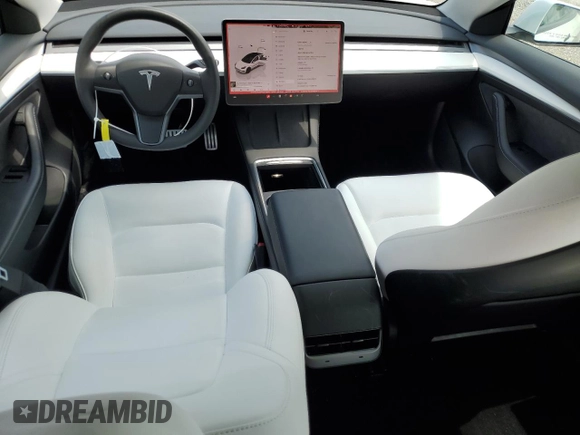 2023 Tesla Model 3 Performance with VIN 5YJ3E1EC5PF487845, listed as a Copart auction lot 62686164 with 4,938 mi miles and Salvage Title. Bid and sale history available at carsss.com. Image 8.