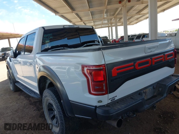 2017 Ford F-150 Raptor with VIN 1FTFW1RG7HFA84244, listed as a IAAI auction lot 42175442 with 123,009 mi miles and . Bid and sale history available at carsss.com. Image 3.