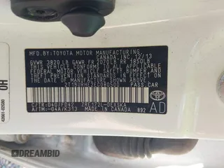 2014 Toyota Corolla L with VIN 2T1BURHE2EC080500, listed as a IAAI auction lot 42217673 with 213,278 mi miles and . Bid and sale history available at DreamBid. Image 9.