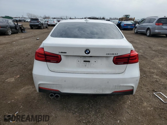 2018 BMW 3 Series 330i xDrive with VIN WBA8D9G58JNU66872, listed as a Copart auction lot 49482245 with 58,467 mi miles and Salvage title. Bid and sale history available at DreamBid. Image 6.