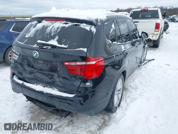 2016 BMW X3 xDrive28i with VIN 5UXWX9C56G0D91524, listed as a IAAI auction lot 41223291 with 200,605 mi miles. Bid and sale history available at carsss.com. Image 4.