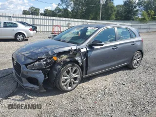 2019 Hyundai Elantra GT N Line with VIN KMHH55LC9KU095558, listed as a Copart auction lot 72404594 with 97,488 mi miles and Salvage Title. Bid and sale history available at carsss.com. Image 1.
