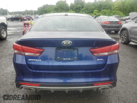 2018 Kia Optima SX with VIN 5XXGV4L20JG204933, listed as a Copart auction lot 59799035 with 119,281 mi miles and Clean title. Bid and sale history available at DreamBid. Image 6.