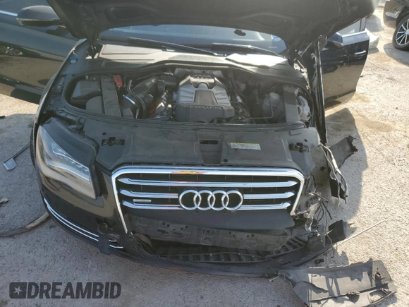 2013 Audi A8 L 3.0L with VIN WAURGAFD1DN000663, listed as a Copart auction lot 50812425 with 0 mi miles and Salvage Title. Bid and sale history available at carsss.com. Image 13.