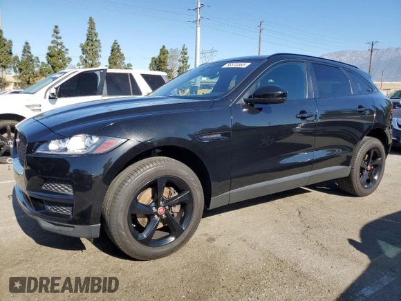 2018 Jaguar F-Pace 25t Premium z VIN SADCJ2FX0JA255130, wystawiony jako Copart lot #56570365 z przebiegiem 68 931 mil mil oraz Czysty tytuł • Clean title. Historia ofert i sprzedaży dostępna na DreamBid. Obrazek 1.