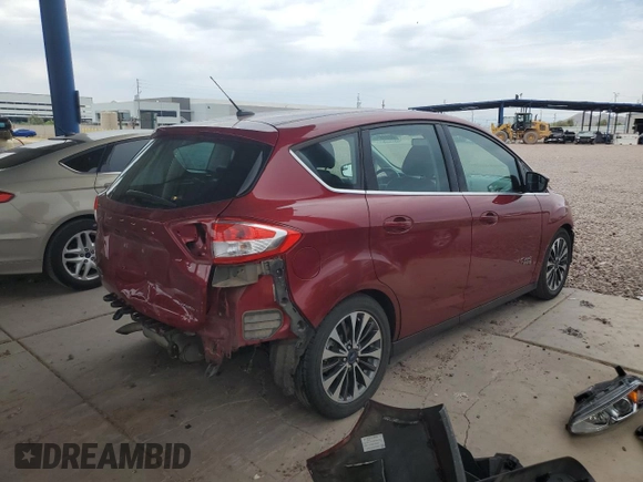 2017 Ford C-Max Energi Titanium with VIN 1FADP5FU8HL101405, listed as a Copart auction lot 58865944 with 54,237 mi miles and Salvage Title. Bid and sale history available at carsss.com. Image 3.