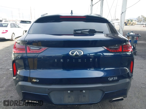 2022 Infiniti QX55 Essential with VIN 3PCAJ5K33NF115755, listed as a IAAI auction lot 41445124 with 19,852 mi miles and . Bid and sale history available at DreamBid. Image 17.