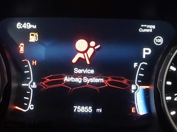 2019 Jeep Compass Trailhawk with VIN 3C4NJDDB8KT668110, listed as a IAAI auction lot 41700848 with 75,855 mi miles and . Bid and sale history available at carsss.com. Image 16.