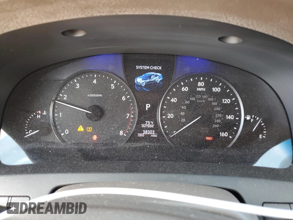 2015 Lexus LS 460 with VIN JTHBL5EF5F5136712, listed as a Copart auction lot 80684844 with 38,303 mi miles and Salvage title. Bid and sale history available at DreamBid. Image 9.