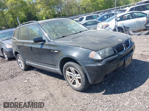 2006 BMW X3 3.0i with VIN WBXPA934X6WG89748, listed as a IAAI auction lot 42225227 with Not provided miles and . Bid and sale history available at DreamBid. Image 1.