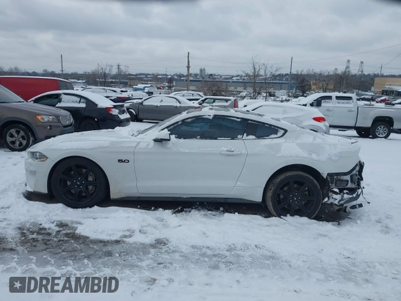 2019 Ford Mustang GT with VIN 1FA6P8CFXK5195668, listed as a IAAI auction lot 41247123 with 83,514 mi miles. Bid and sale history available at carsss.com. Image 15.